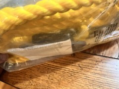 BRAND NEW VINTAGE NOS SWING-N-SLIDE YELLOW CLIMBING ROPE ALL HARDWARE INCLUDED