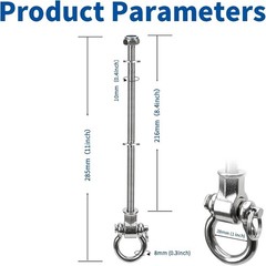 Stainless Steel 304 Swing Hangers with Bearings, Set of 2, Heavy Duty Screw B…