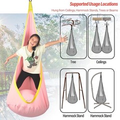 Kids Pod Swing Seat, Max 300 Lbs, Child Sensory Swing Chair Indoor & Outdoor