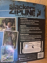 Slackers Zipline Eagle Flyer Seat 70 Ft Cable Line Kit for Kids