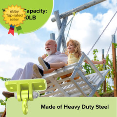 Swing Hangers for Wooden Sets Pack of 2 Heavy Duty Swingset Hardware with Lockin