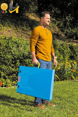5-In-1 Cornhole Game Set Sports Set Included Bean Bags Lawn Darts and Balls Ages