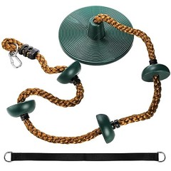 Climbing Rope with Platform and Disc, Tree Swing Seat Set Outdoor Playground