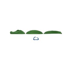 Atomik Rock Climbing Holds 3-Piece Alligator in Green