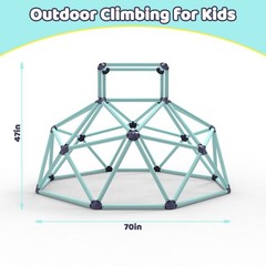 Kids Indoor Outdoor Climbing Dome for Ages 3-10, Steel Frame – Portable Play Gym