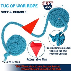 60 Feet Tug of War Rope for Kids and Adults, Outdoor Games Summer Outdoors Ya…