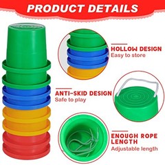12 Pairs Balancing Stilts for Kids Walking Bucket Stilts Plastic Walking Toy