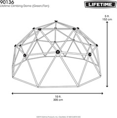Lifetime Geometric Dome Climber Play Center – Climbing Dome Jungle Gym