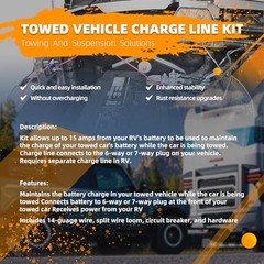 Towed Vehicle Charge Line Kit Compatible with 156-25, Provides Continuous