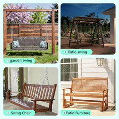 Porch Swing Cushions 60X40 Inch, 5″ Extra Thick Waterproof Outdoor Swing Seat Cu