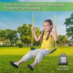 600lbs Heavy Duty Large Metal Swing Set w/3 Swings & A-Frame Kids Adult Backyard
