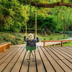 High Back Toddler Bucket Swing Seat with Coated Chains, Heavy Duty Kids Swing…