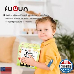 FUQUN Treehouse Accessories With Pulley and Bucket Cable, Playhouse and Pirat