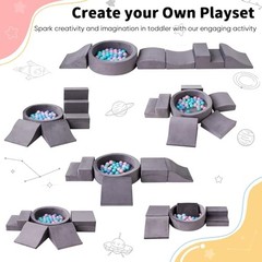 Baby Foam Climbing Blocks with Ball Pit Toddler Soft Play