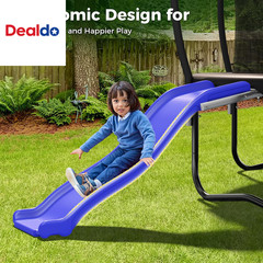 Plastic Trampoline Slide for 8-16FT, Heavy Duty Outdoor Slide for Trampoline, Sa