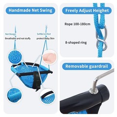 Toddler Swing & 2-in-1Baby Swing – Adjustable Rope Swing Seat for Kids Indoor…