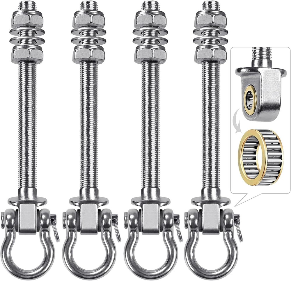 Heavy Duty Swing Hangers with Bearings – Set of 4 Stainless Steel 304 Hardwar…