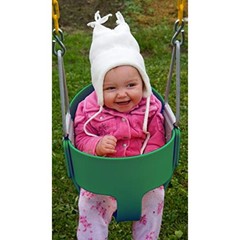 Heavy-Duty High Back Toddler Swing Seat with Coated Chains – Fully Assembled Gre
