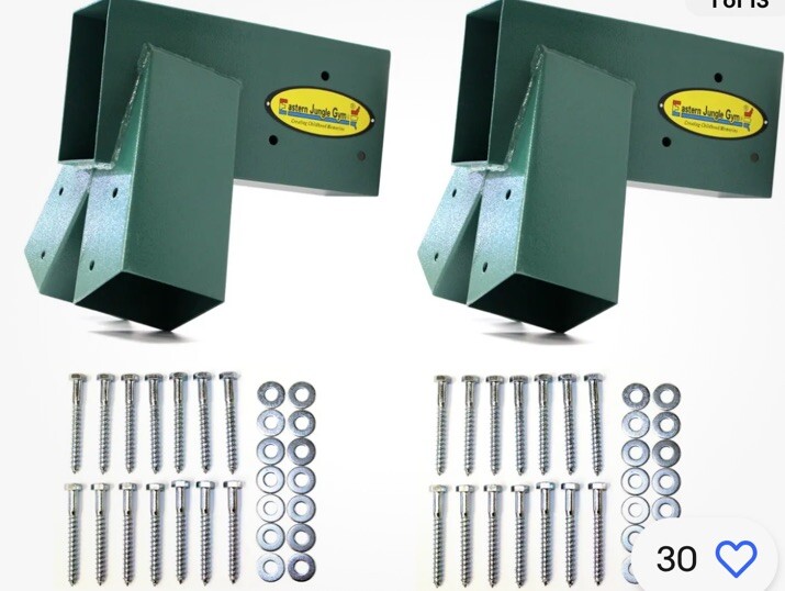 Eastern Jungle Gym Easy 1-2-3 A-Frame Two Bracket Kit w/ Mounting Hardware