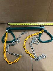 Trapeze Bar Rings 250 lbs Capacity Metal Chain Rust-UV Resistant Hardware NEW