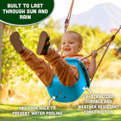 Acorn Adventures Toddler Swing Seat – Baby Bucket Swing for Outdoor Backyard & P