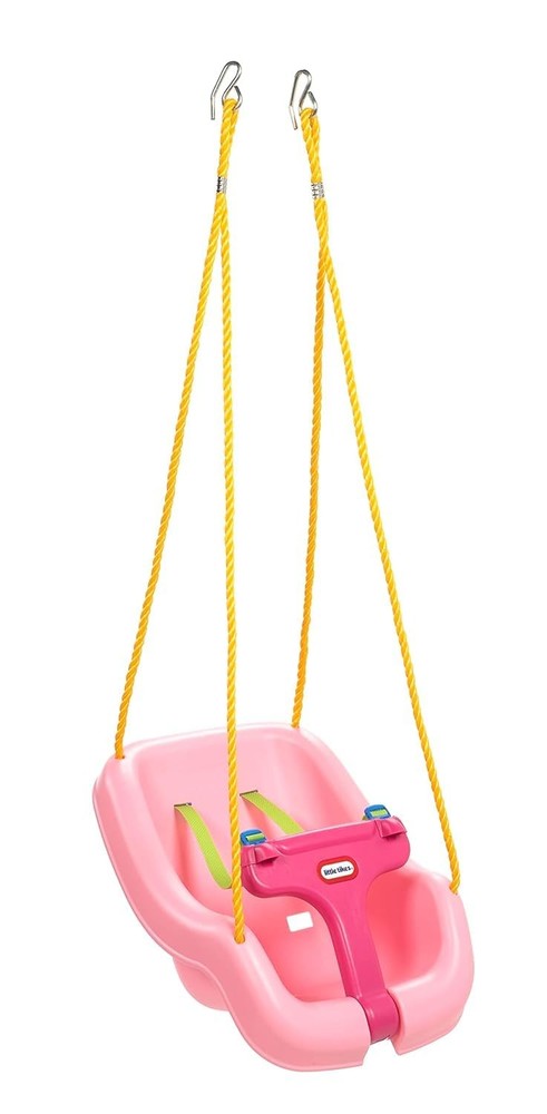 Little Tikes Snug ‘n Secure Pink Swing with Adjustable Straps, 2-in-1