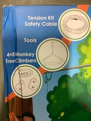 NEW! Hyponix 120’ Zip Line W/bonus Tree Climbers for Kids and Adults Outdoor Fun