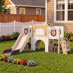 10-in-1 Toddler Slide Set Kids Climber Playset Playground with Whiteboard |