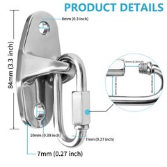 Stainless Steel Heavy Duty Swing Hanger, Eye Hooks with Brackets Wooden and C…