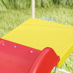 6Ft Slide for Kids, Metal Freestanding Playground Equipment with Climbing Ladder