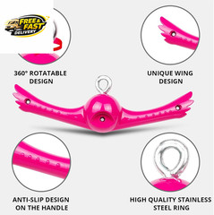 Ninja-Twister Swing Spins Set: Slackline Attachments – 360° Handle Twist-Spin Fl