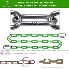 2Pcs 100″ Swing Chain with Carabiners 1000 LBs Capacity Heavy 100 Inch, Green