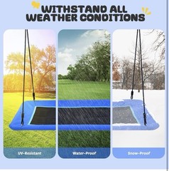 Tree Swing Heavy Duty 60″ Extra Large Rectangle 700lb Capacity Waterproof Family