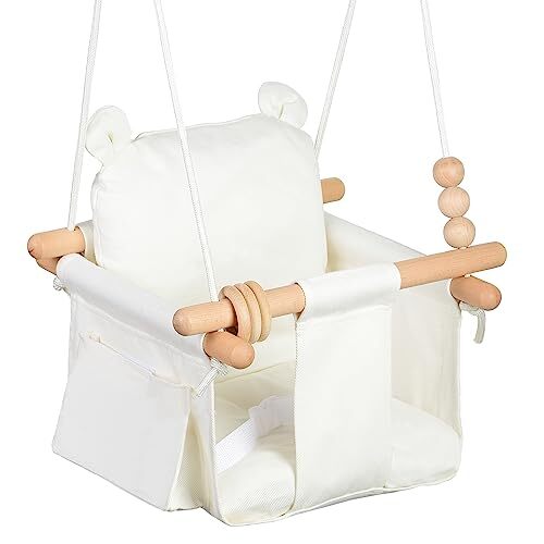 Hanging Chair Swing Seat with Heavy Duty Rope and Seat Belt for Toddlers Kids