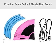 Moccha Flying Saucer Tree Swing, Giant 40” Round Swing with Steel Frame & Pink