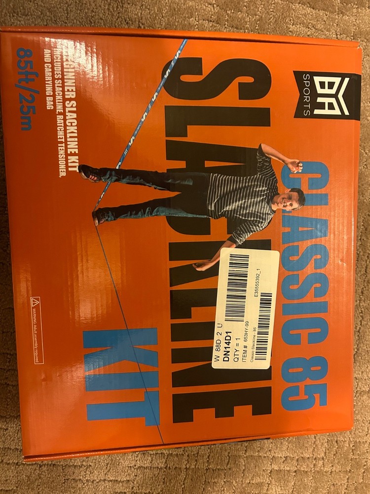 New Classic 65 Slackline kit by BA Sports. 85ft/25m