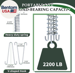 Shock Absorbing Spring 2 Pcs 304 Stainless Steel Spring for Porch Swing, Dog Lea