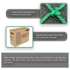 Indoor Outdoor Climbing Nets for Kids Playground Climbing Net 8 Sizes Polyester