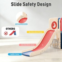 12 in 1 Indoor/Outdoor Playset for Toddlers 1-3- Swing & Slide Combo