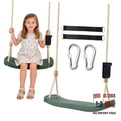 Kids Tree Swing Seat, Heavy Duty 264 LBS Swing with Tree Straps & Green