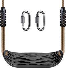 Plastic Swing Seat Non Slip Tree Swing Set W/ Adjustable Rope & 2 Carabiners