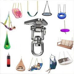 Stainless Steel Swing Hanger Heavy Duty 180°+360° Swivel Swing Hook Swing Har…