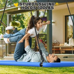 60″ Extra Large Rectangle Tree Swing – Heavy Duty 700lb Capacity, Waterproof …