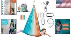 Versatile Indoor/Outdoor Sensory Swing – Calming 300lbs Capacity for Family Fun!