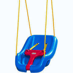 Little Tikes 2-in-1 Snug & Secure Swing High Back Blue Toddler Baby Seat
