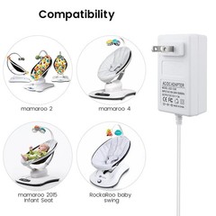 10 ft Power Cord for 4moms mamaRoo 4, 12V 3A Charger for RockaRoo Baby Swing,…