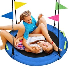 48 inch Tree Swing, Larger Saucer Flying Swing for Whole Family, 900lbs Weigh…