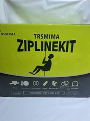 98 Feet Zip Line Kit for Kids and Adult up to 350 Lb with Zipline Spring Brake