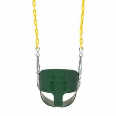 High-Back Half Bucket Toddler Swing – Coated Swing Chains, Fully Assembled