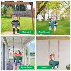 Heavy Duty High Back Full Bucket Toddler Swing Seat with Adjustable Rope and …